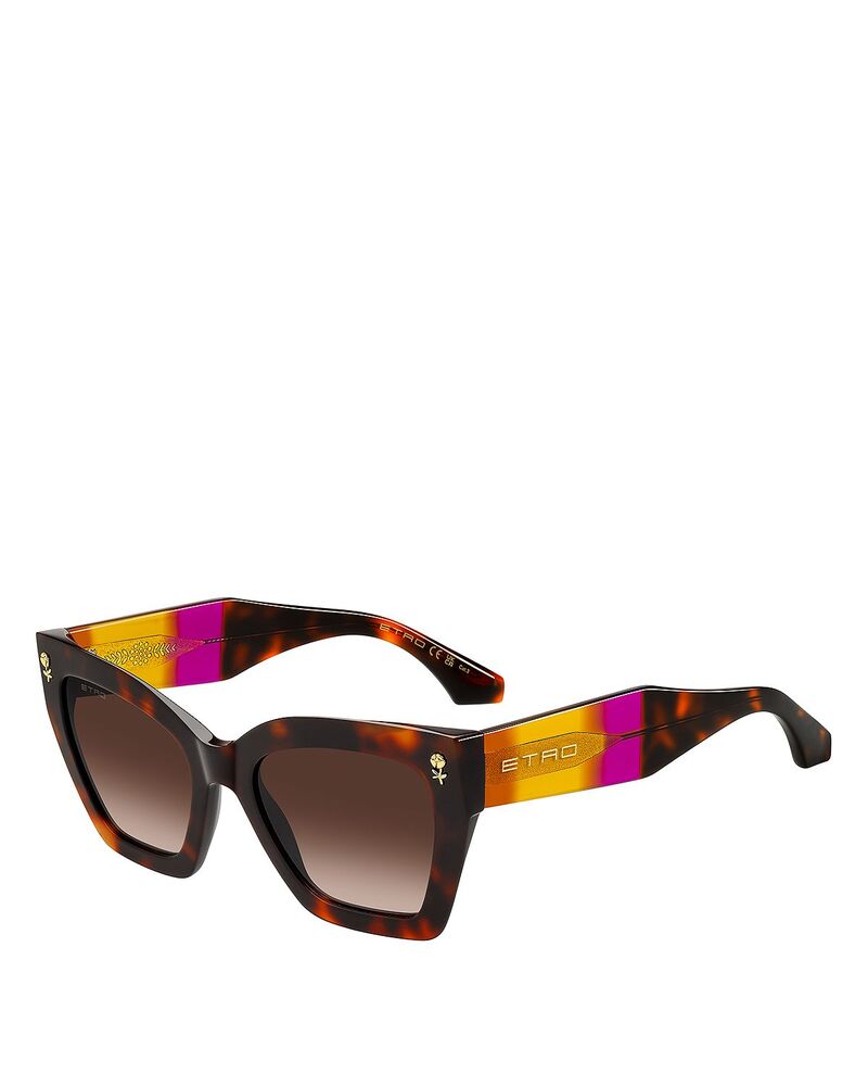 エトロ レディース 添え物 サングラス・アイウェア Etro Geometric Sunglasses 55粍 Brown 赤銅色