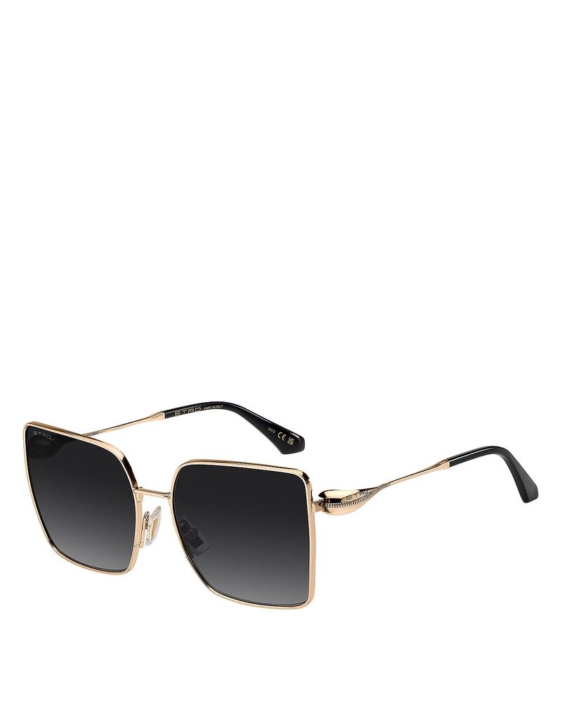 エトロ レディース 付属物 サングラス・アイウェア Etro Rectangular Sunglasses 59粍 Black 黒いこと