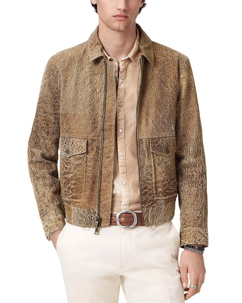 ジョンバルベイトス メンズ アウター 上衣・上衣 なめし革 John Varvatos Apollo Leather Jacket Clay Heather ギョリュウモドキ