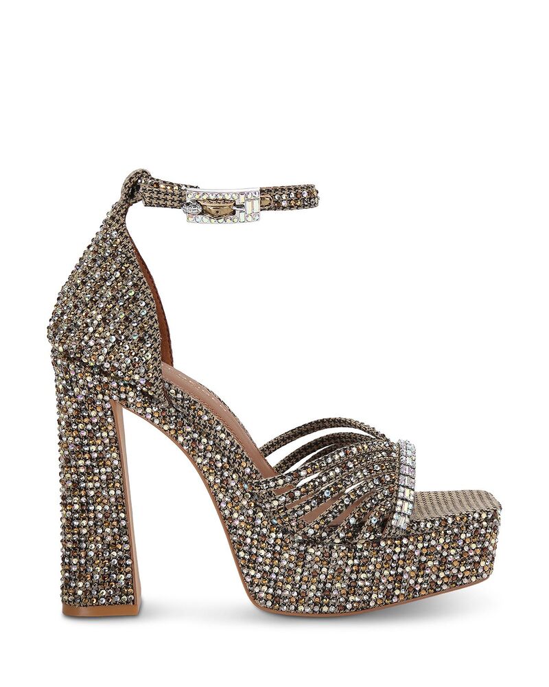 カートジェイガーロンドン レディース シューズ サンダル プラットフォーム KURT GEIGER LONDON Women's Embellished Platform Sandals Open Beige ベージュ｜ReVida 店 49,080円