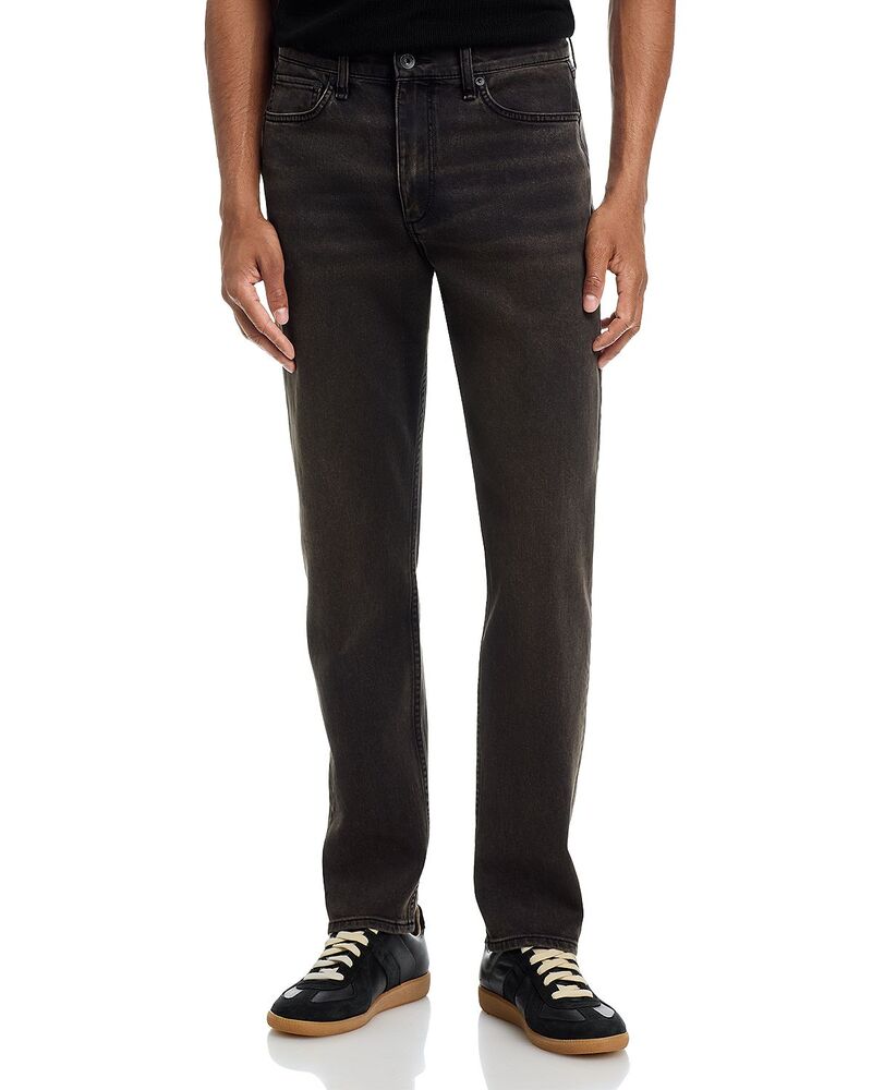 ラグアンドボーン メンズ ボトムス ジーンズズボン下 か細い相応う デニム rag \u0026 bone Fit 2 Authentic Stretch 32\" Slim Fit Jeans Brown Black 黒いこと"