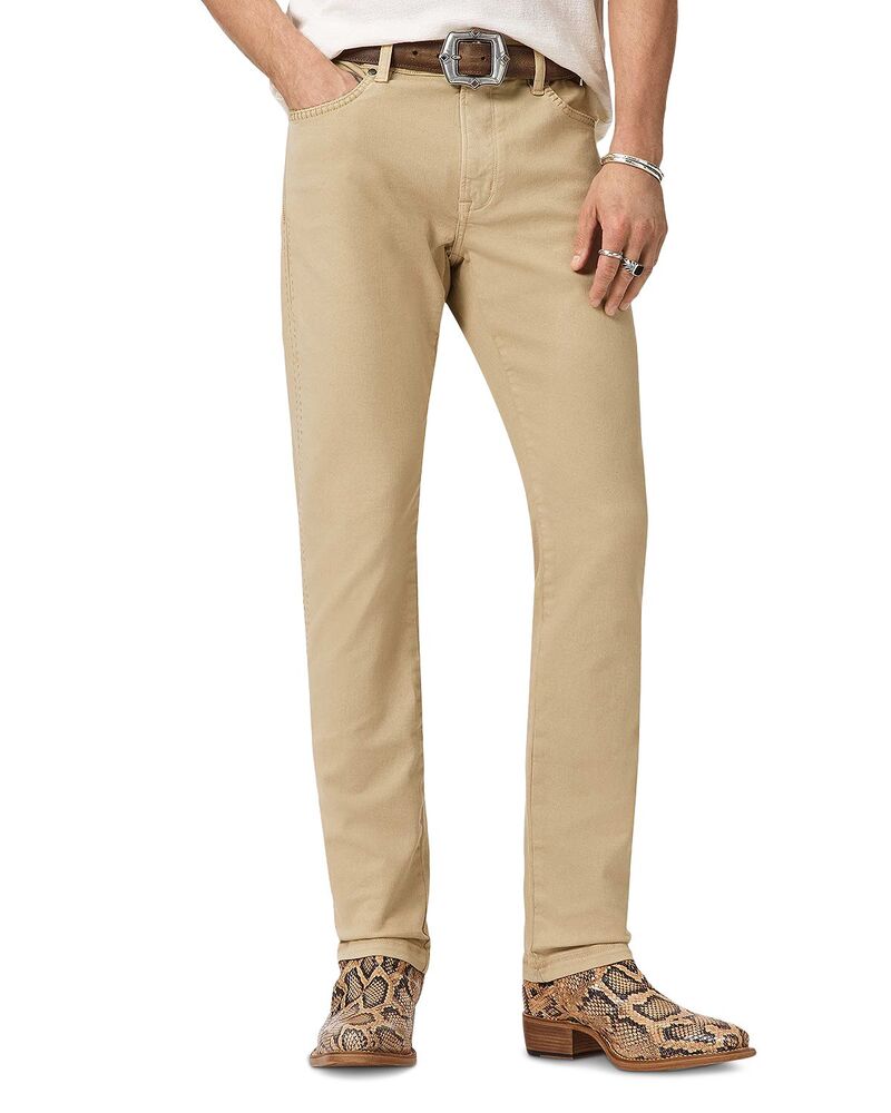 ジョンバルベイトス メンズ ボトムス ジーンズズボン下 か細い相応う デニム John Varvatos Pickup Slim Fit Jeans Light Khaki カーキ