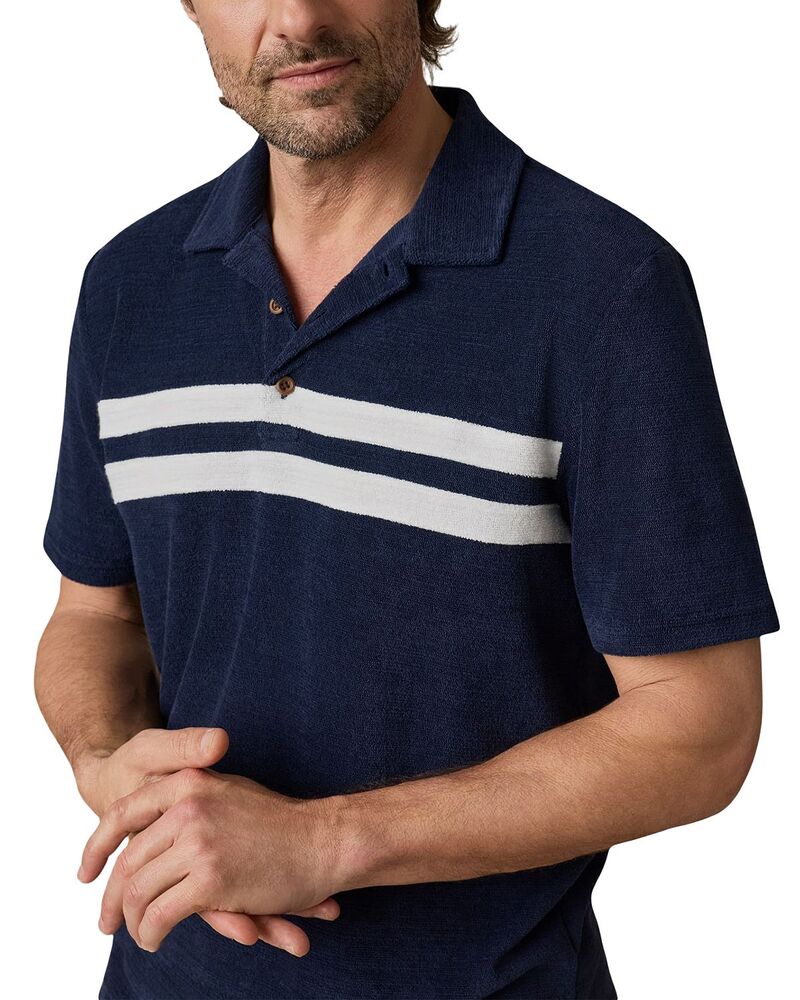 ファレティ メンズ トップス スポーツシャツ レギュラー相応う パイル Faherty Men\u0027s Regular Fiterry Stripe Polo Deep Navy 米国海軍