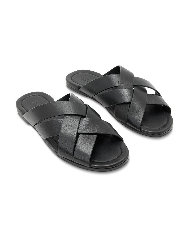 ジョンバルベイトス メンズ シューズ サンダル John Varvatos Men\u0027s Merida Slide Sandals Black 黒いこと