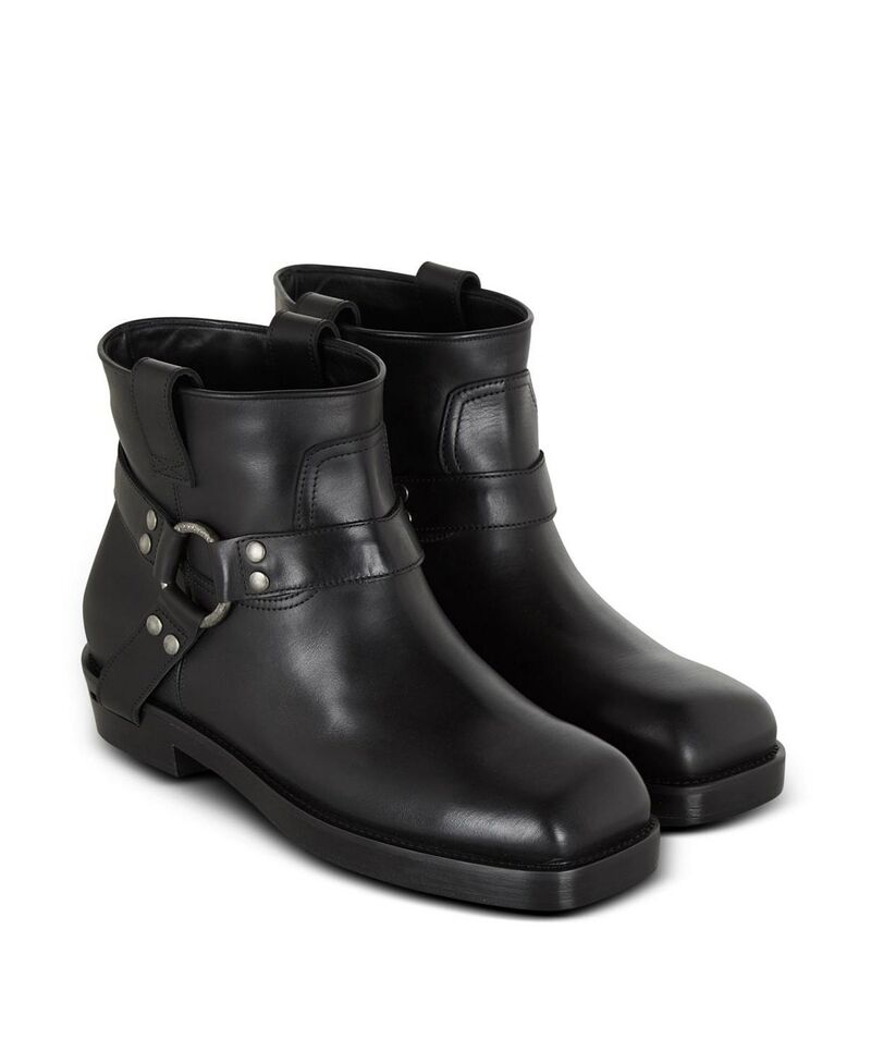 バルマン メンズ シューズ ブーツ・レインブーツ アンクル なめし革 Balmain Men\u0027s Calfskin Leather Biker Ankle Boots Black 黒いこと