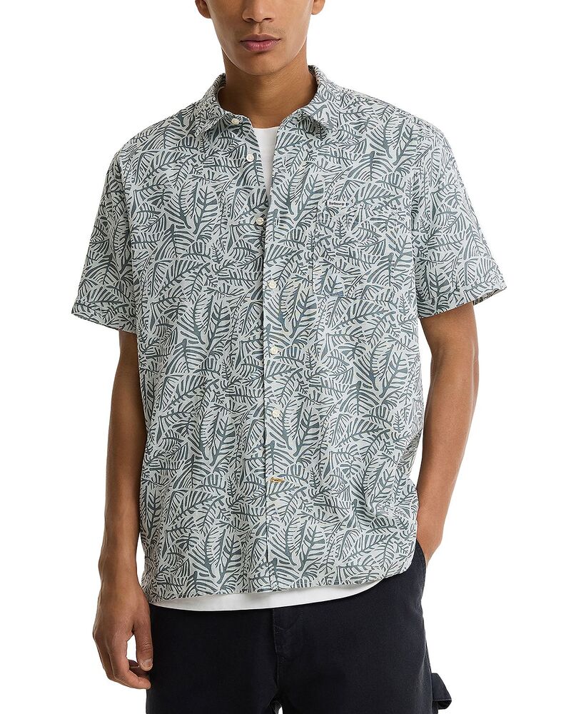 バブアー メンズ トップス シャツ プリント Barbour Dearham Printed Flora Summer Shirt Dusty Slate スレート|ReVida 店