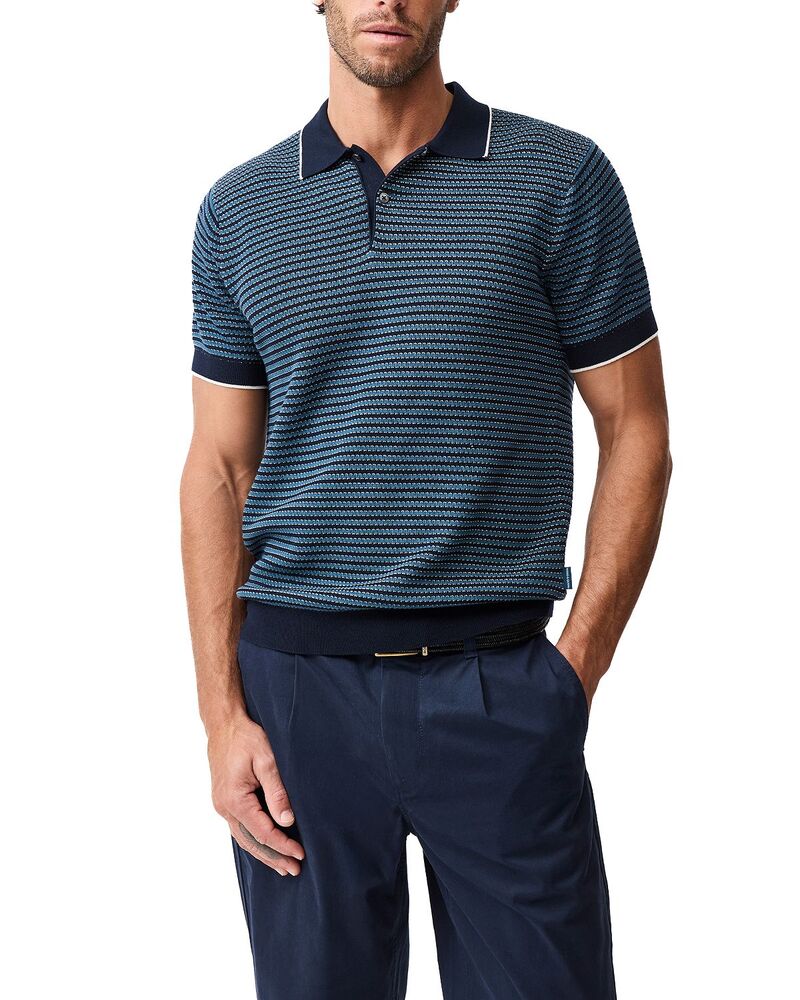 ロッドアンドグン メンズ トップス スポーツシャツ Rodd \u0026 Gunn Rodd \u0026 Gun Oyster Island Striped Polo Teal ティール