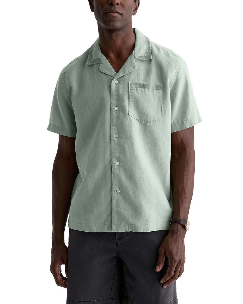 エージー メンズ トップス シャツ リラックスフィット AG Relaxed Fit Camp Collar Shirt Faded Moss|ReVida 店