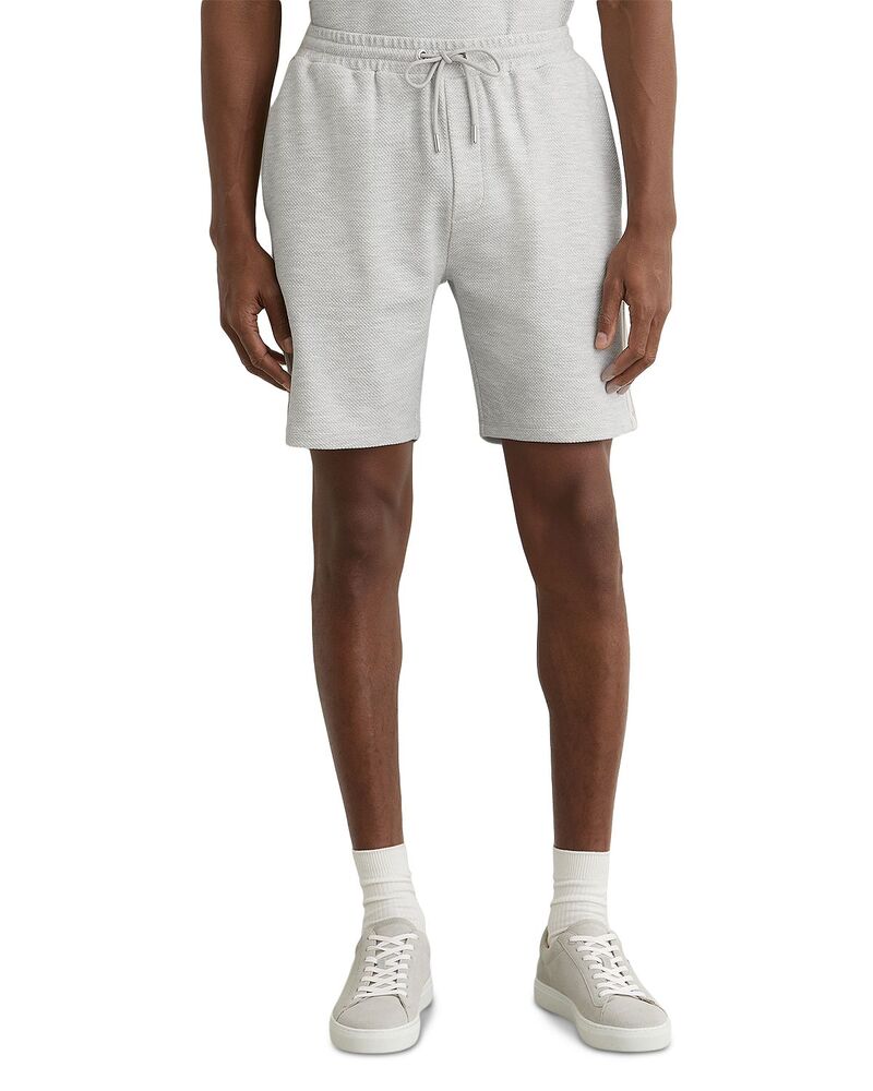 レイス メンズ ボトムス ハーフパンツ・ショーツ レギュラーフィット ショートパンツ REISS Regular Fit 7" Mint Green Shorts Grey Melange グレー｜ReVida 店