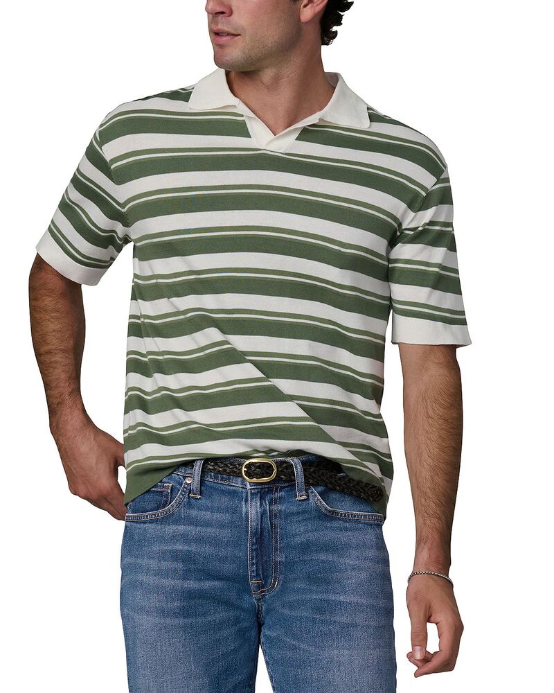 ジョーズジーンズ メンズ トップス スポーツシャツ レギュラー相応う Joe\u0027s Jeans Club Regular Fit Stripe Polo Shirt Fatigue Green Stripe 緑であること