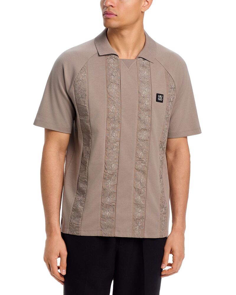 フューゴ メンズ トップス スポーツシャツ HUGO Dromostripe Polo Shirt Light Pastel Brown 赤銅色