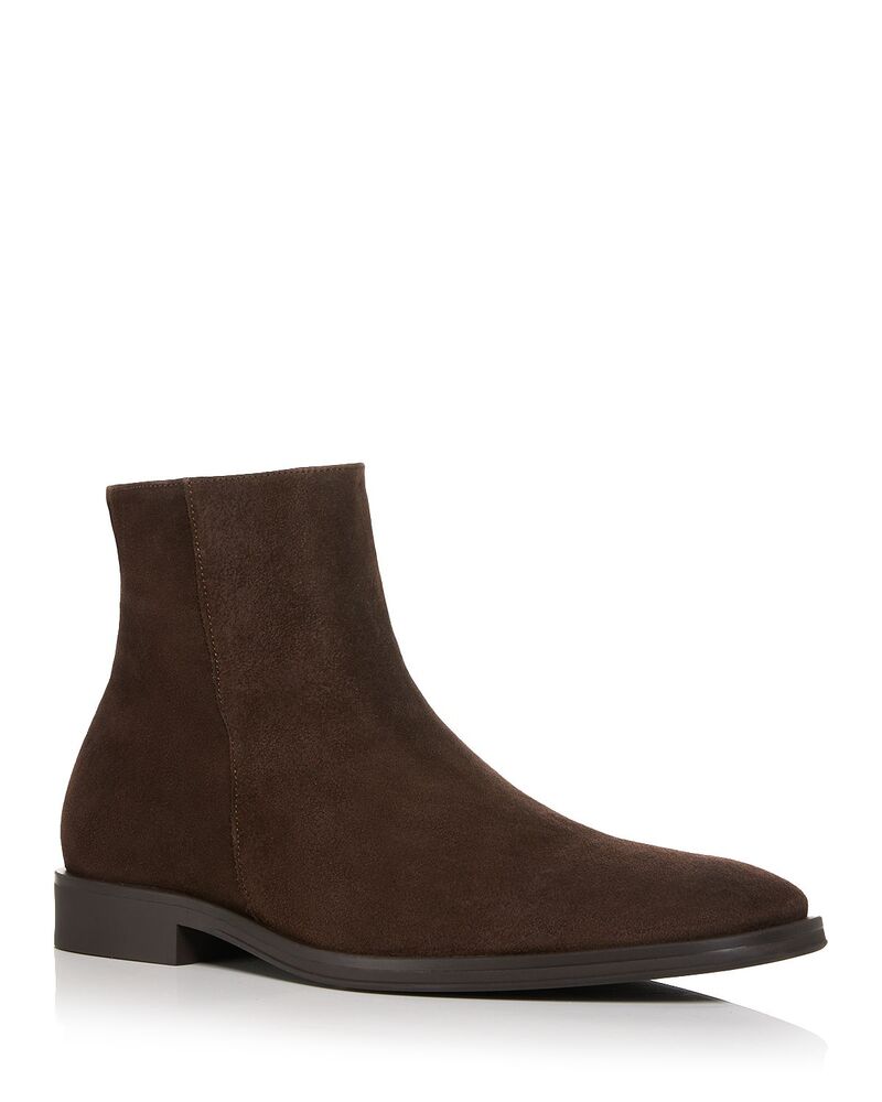 ブルーノマグリ メンズ シューズ ブーツ・レインブーツ Bruno Magli Men\u0027s Raging Zip Boots Brown Suede 赤銅色