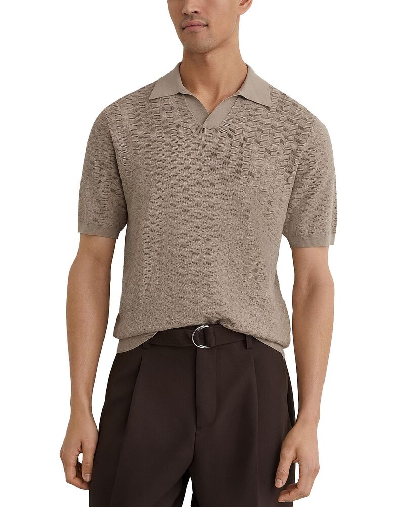 レイス メンズ トップス スポーツシャツ か細い相応う REISSlim Fit Polo Shirtaupe Brown 赤銅色