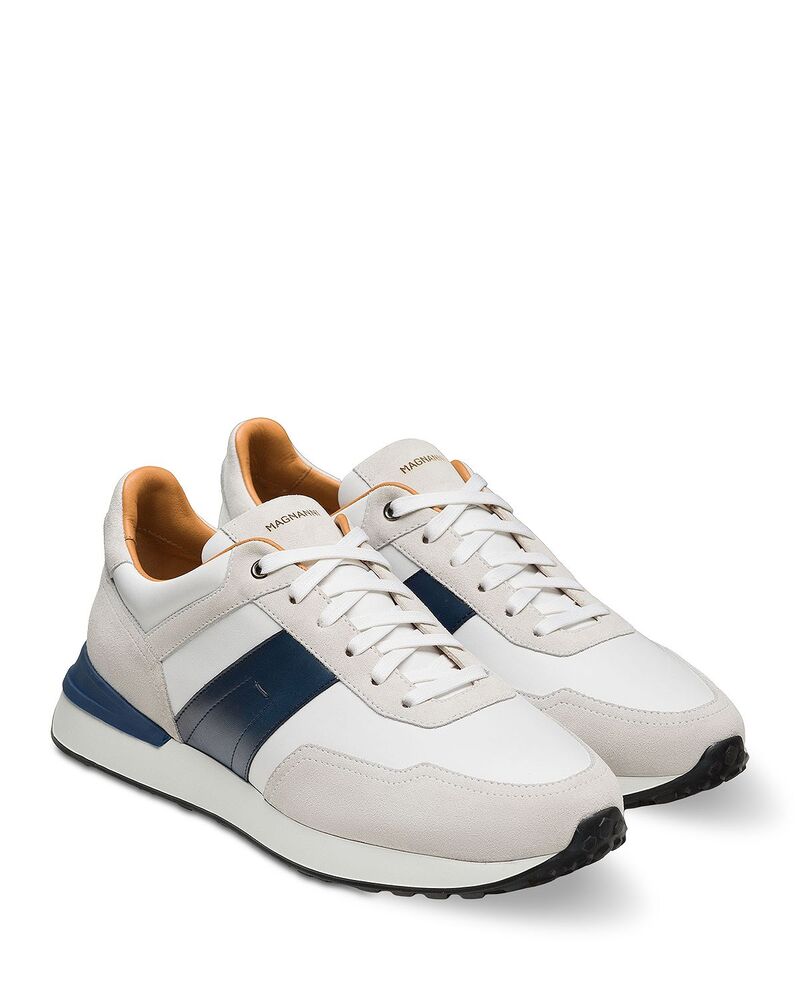 マグナーニ メンズ シューズ スニーカー Magnanni Men'sentro White/Navy Sneakers Navy ネイビー|ReVida 店