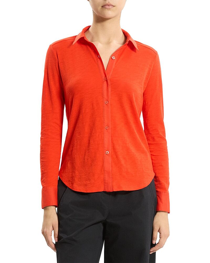 セオリー レディース トップス シャツ コットン Theory Organicotton Shirt Poppy｜ReVida 店