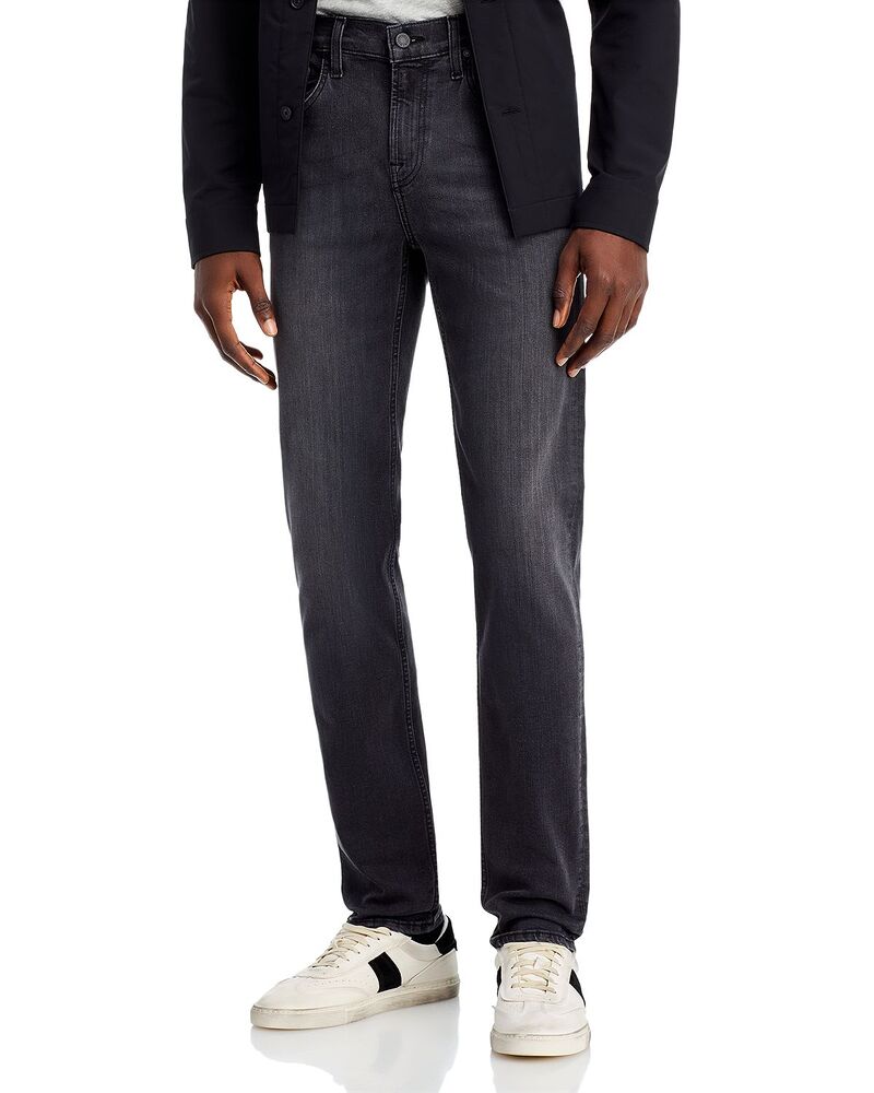 セブンフォーオールマンカインド メンズ ボトムス ジーンズズボン下 か細い填まる デニム 7 For All Mankind Luxe Performance Slimmy 32\" Tapered Slim Fit Jeans Washed Black 黒いこと"