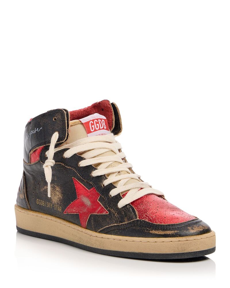 ゴールデングース レディース シューズ スニーカー Golden Goose Sky Star High Top Sneakers Black/Red 黒いこと