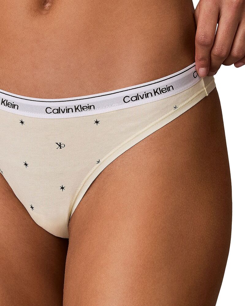 カルバンクライン レディース アンダーお召しもの ズボン下 ロゴタイプ Calvin Klein Modern Logo Thong Seeing Stars Pear Sorbet