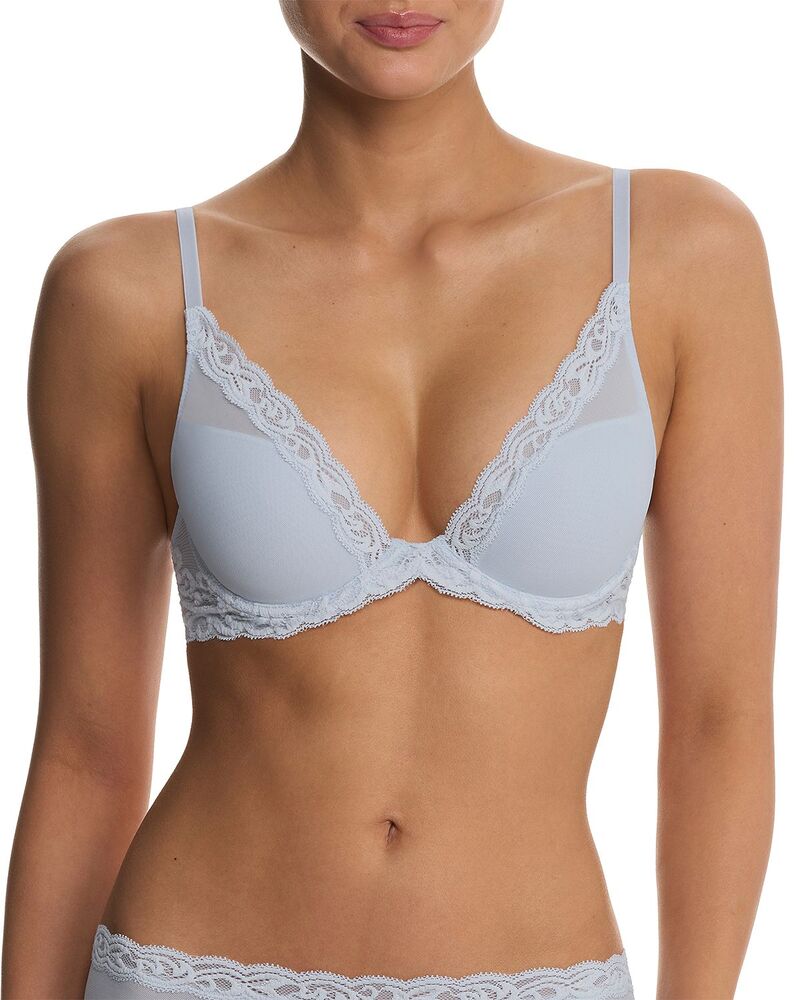 ナトリ レディース アンダー御召しもの ブラ Natori Feathers Contour Plunge Bra Frosted Sky