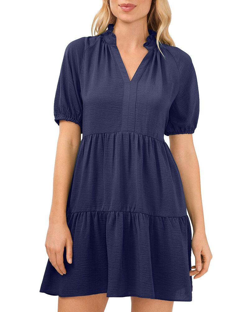 セセ レディース トップス 衣裳 ティアード フラウンス CeCe Tiered Ruffle Neck Dress Classic Navy 米国海軍