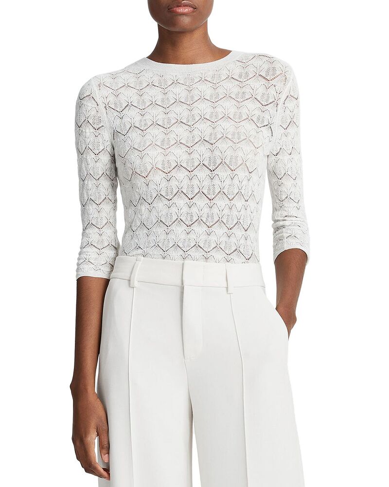 ヴィンス レディース トップス プルオーバー スピード競技 Vince Fine Lace Top Dandelion