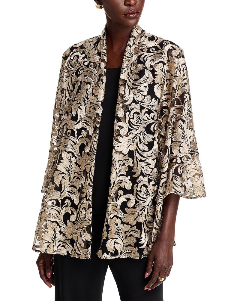キャロライン サクラ色 レディース アウター ジレー ドレープ スピード競技 Caroline Rose Bellace Draped Cardigan Champagne/Black 黒いこと
