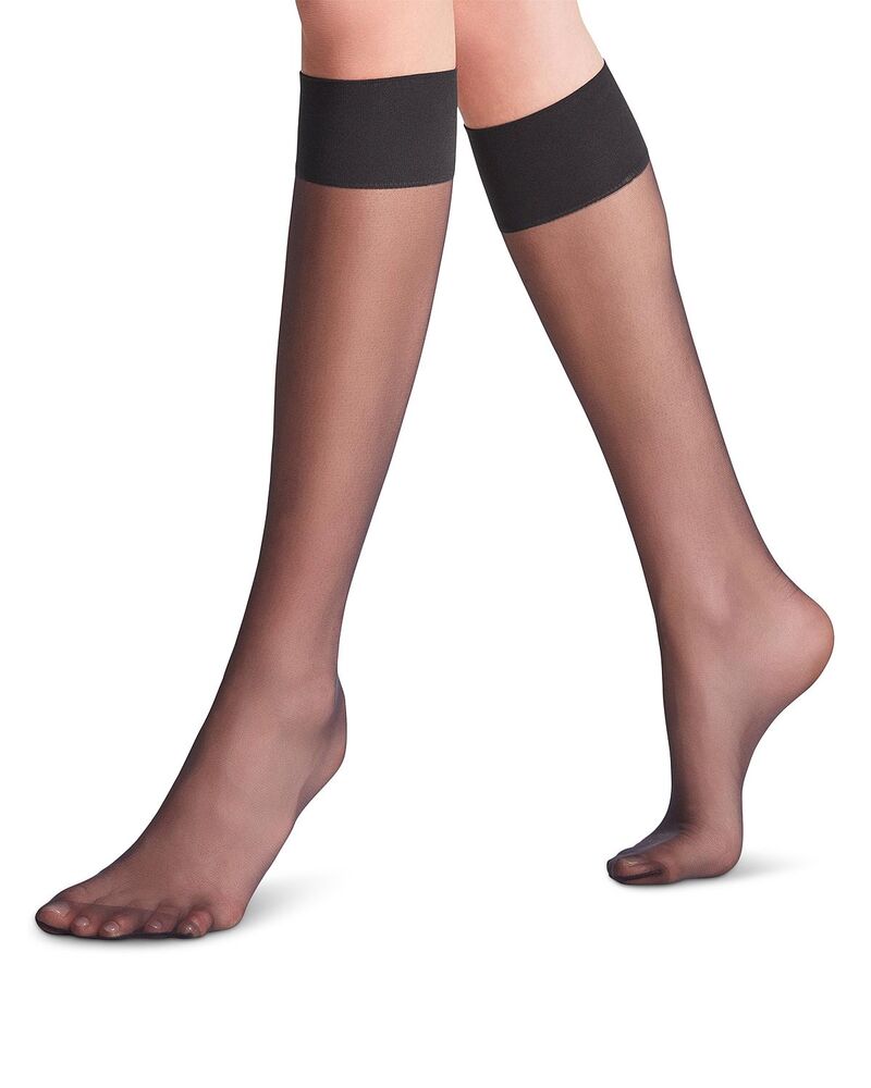 ファルケ レディース アンダーお召しもの ソックス ナイロン Falke Nylon Knee High Socks Black 黒いこと
