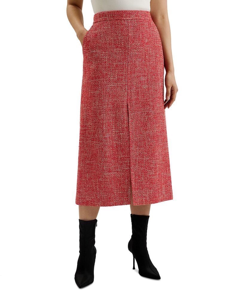 テッドベーカー レディース 下つ方スコート MIDI Ted Baker Sumis Boucl Midi Skirt Red 赤いこと