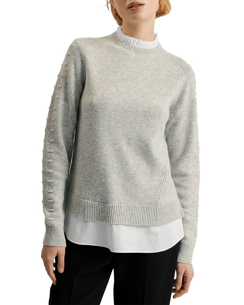 テッドベーカー レディース アウター 編み物・スウェーター Ted Baker Lissiah Layered Sweater Light Gey
