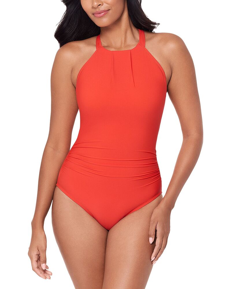 神通力背広 レディース 水泳着 上下仕掛ける Magicsuit Solid Amelia One Piece Swimsuitigerlily 毛の荒物