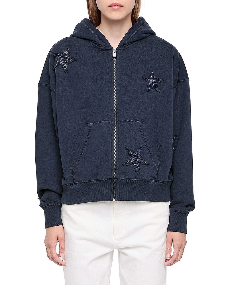 ザディグ エ ヴォルテール レディース アウター パーカー・スウェット Zadig & Voltaire Mia ZipMO AO Stars Embellished Hoodiencre｜ReVida 店