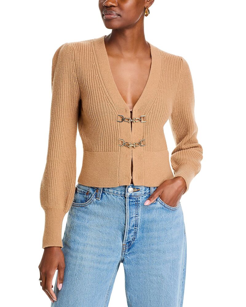 時人優しいこと レディース アウター ジレー 羊毛 Generation Love Monse Wool Cardigan Camel 駱駝