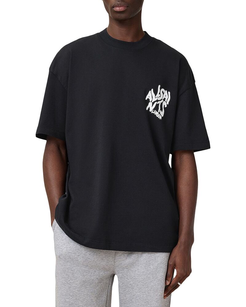 オールセインツ メンズ トップス プルオーバー ALLSAINTS Orlando Tee Jet Black 黒いこと