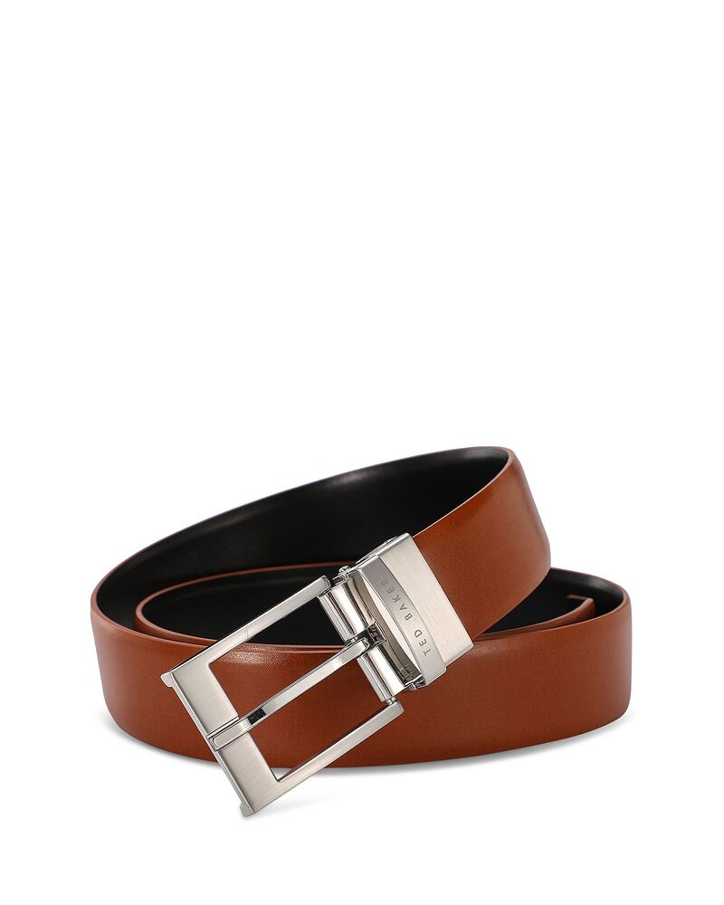 テッドベーカー メンズ 付属品 胴締め なめし革 Ted Baker Men\u0027s Reversibleather Belt Black/Tan 黒いこと