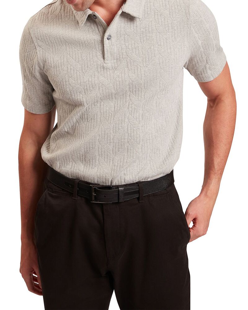 テッドベーカー メンズ トップス スポーツシャツ Ted Bakerembran Cable Stitch Polo Shirt Light Grey 薄墨色