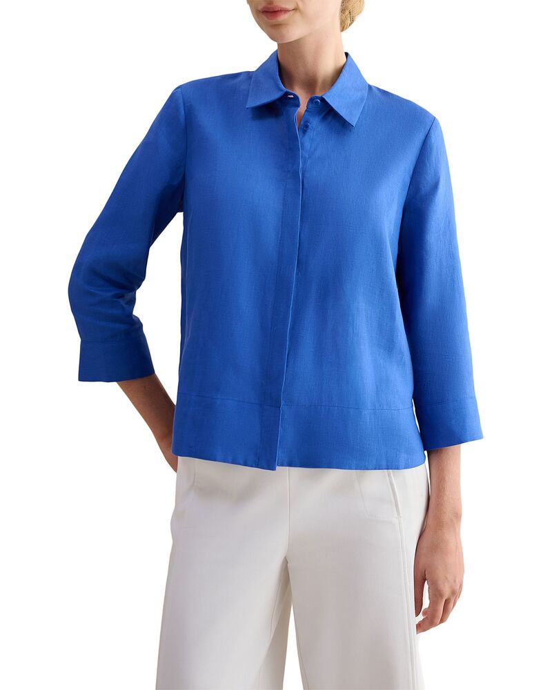 ホッブスロンドン レディース トップス シャツ リネン HOBBS LONDONita Linen Shirt French Blue ブルー|ReVida 店