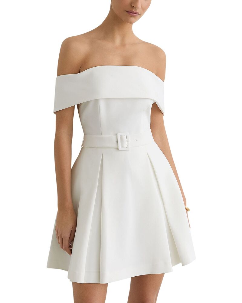 レイス レディース トップス 衣裳 REISS Barot Fit and Flare Dress Ivory 象牙色