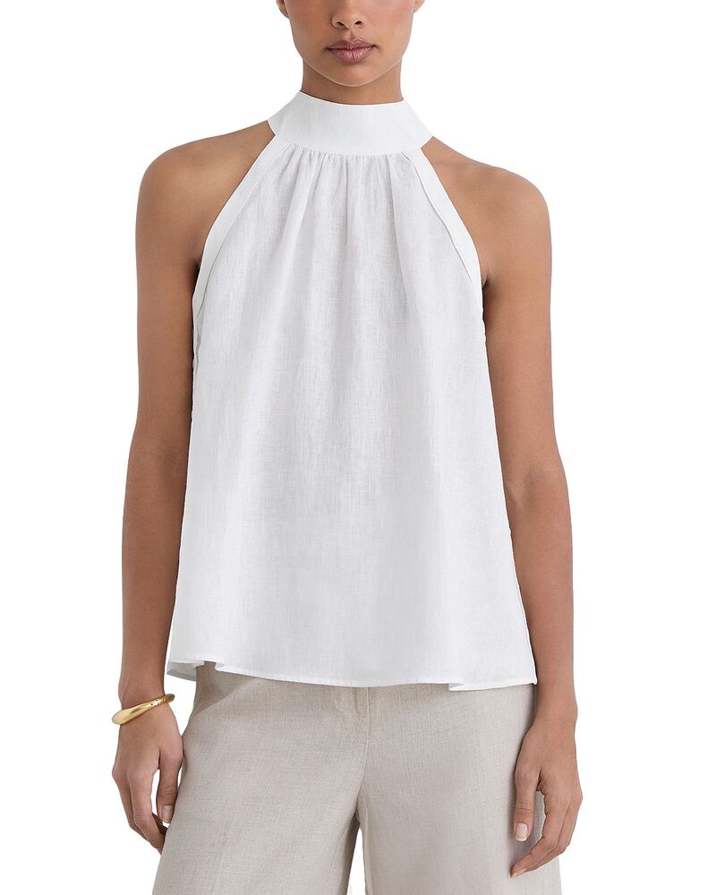 レイス レディース トップス プルオーバー リネン REISS Andi Linen Top Ivory 象牙色