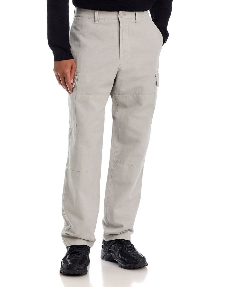 ストーンアイランド メンズ ボトムス 心地好いズボン下 カーゴパンツ 綿織物 リネン Stone Island Cotton Linen SI Ghost Canvas Cargo Pants Dust