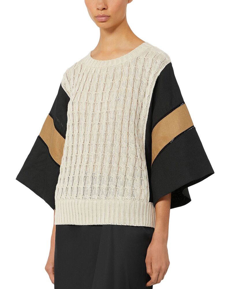 マックスマーラ レディース アウター 編み物・スウェーター 労働者の一団のど首 リネン Max Mara Mxmscatola Crewneck Linen Sweater Beige ベージュ