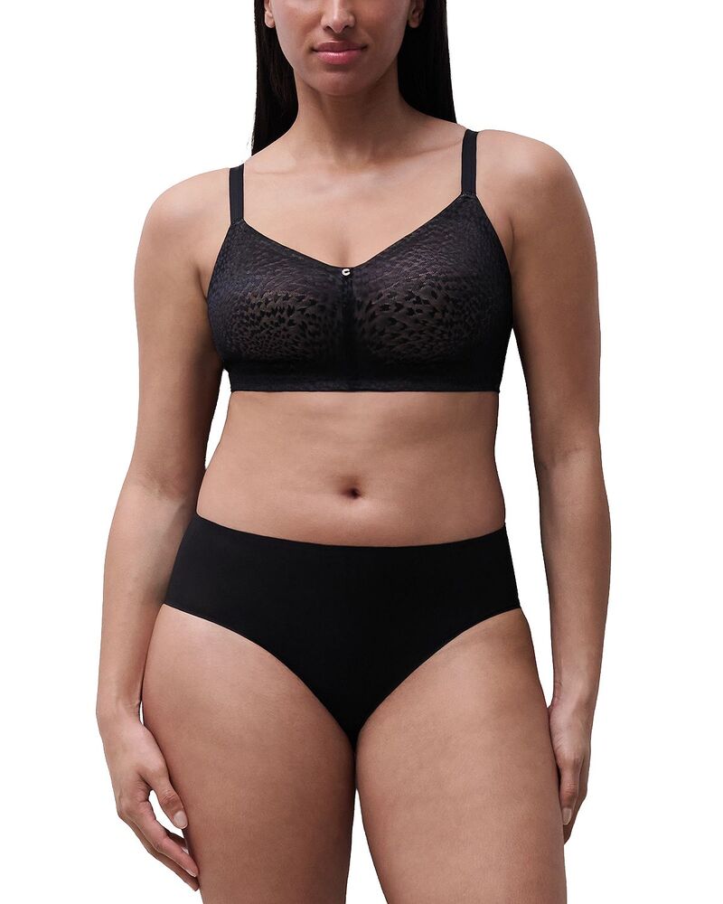 シャントル レディース アンダー御召しもの ブラ Chantelle Back Smoothing Wireless Bra Black 黒いこと