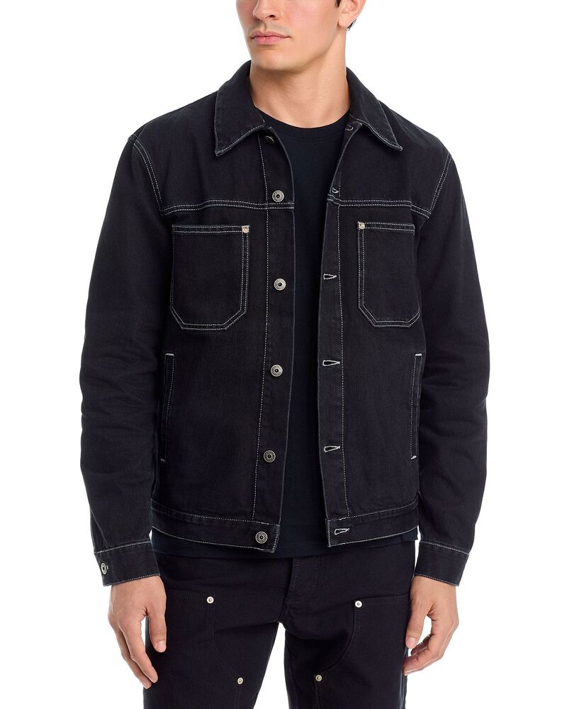 オフ-ホワイト メンズ アウター ジャケット・ブルゾン Off-White Half Arrow Trucker Jacket Black ブラック｜ReVida 店