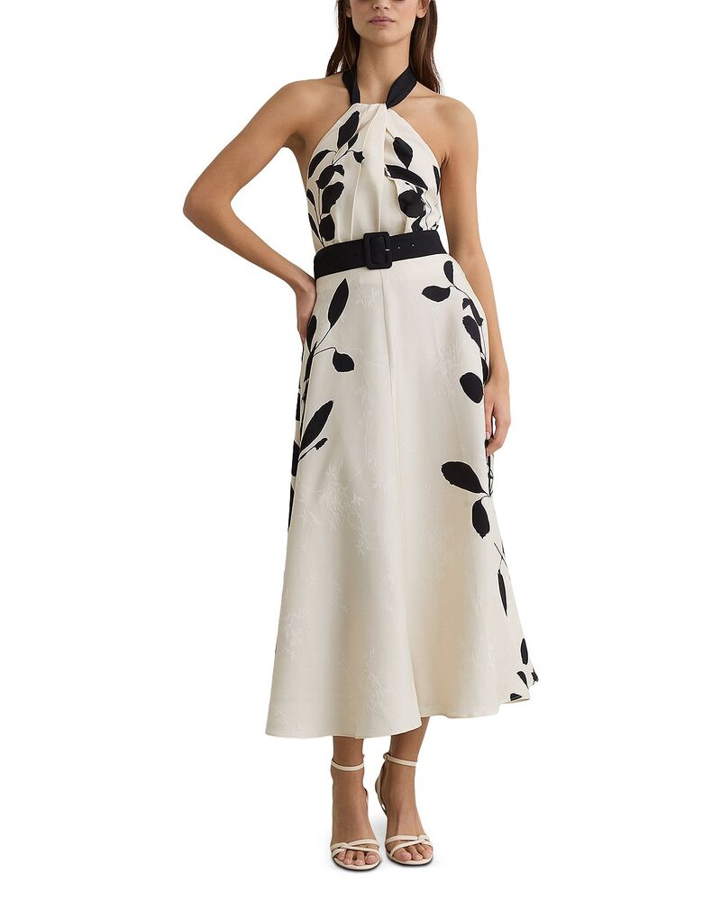 レイス レディース トップス 衣装 REISS Libby Beltedress Ivory/Black 象牙色