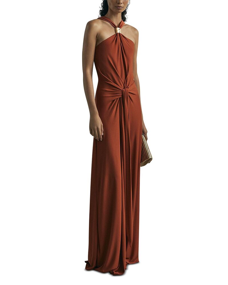 レイス レディース トップス 衣裳 マキシ REISS Fortuna Maxi Dress Rust 挙げ句の果て