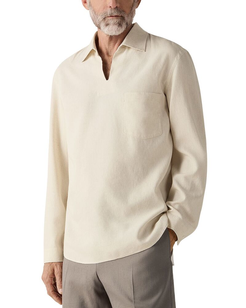 ゼニア メンズ トップス スポーツシャツ ZEGNA Oasi Lino Polo Shirt Lightaupe トープ