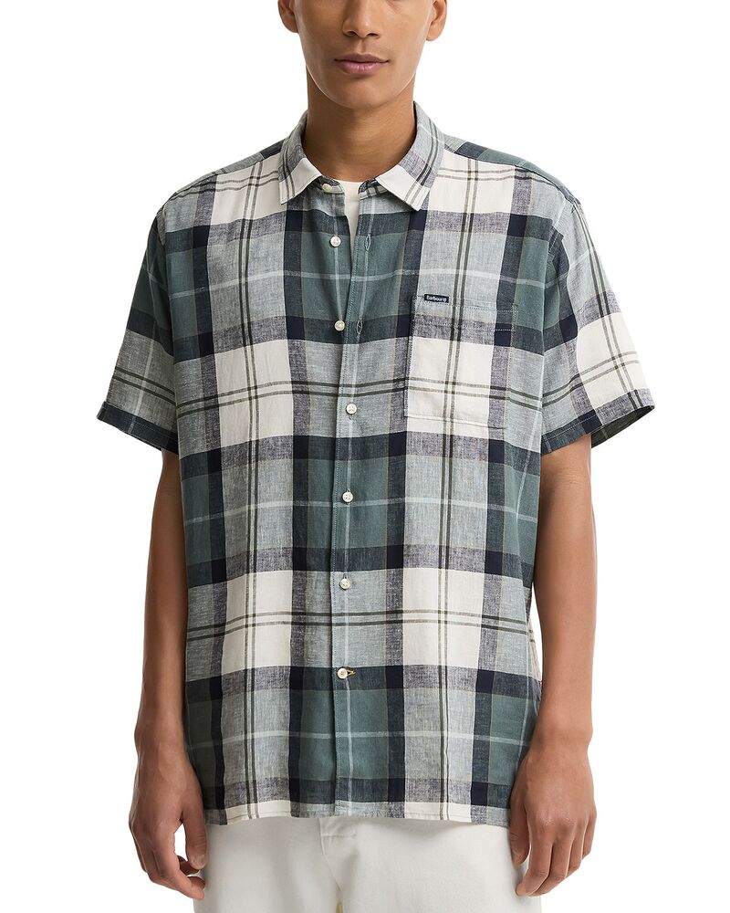 バブアー メンズ トップス プルオーバー Barbour Croftartan Plaid Summer Shirt Meadow Brook Tartan 読み合わせる