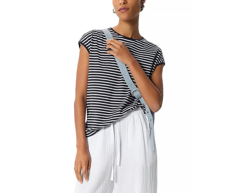 ホイッスルズ レディース トップス ティーシャツ 旗がしら Whistles Cap Sleeve Tee Navy/Mutli 米国海軍