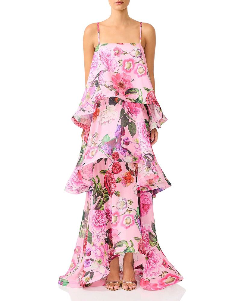 エリアット レディース トップス 衣装 ティアード マキシ Elliattilly Tiered Maxi Dress Pink Floral サクラ色
