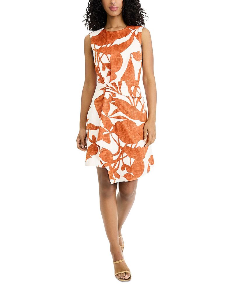 ドナモーガン レディース トップス 衣装 非対称 ドレープ ミニ Donna Morgan Asymmetrical Draped Mini Dress Beige/Brown 赤銅色