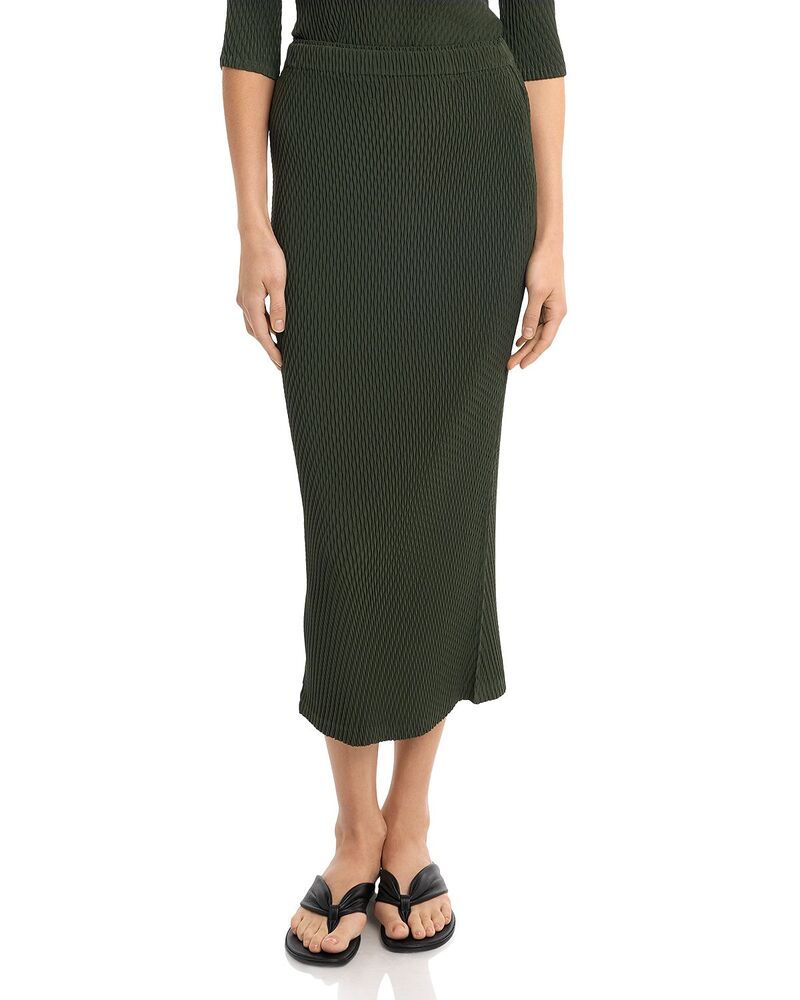 イッセイミヤケ レディース 下つ方スコート Issey Miyake Rhombus Pleatskirt Dark Green 緑であること